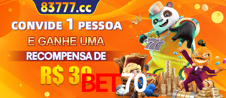 Banner institucional da bet70 sobre parceria de marcas e criação de uma marca de excelência, apresentando os mascotes de jogos populares como o Fortune Tiger.